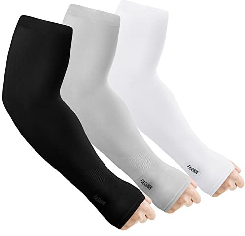 Yandu Mangas del Brazo Hombre y Mujere, Mangas de protección UV para Conducir Ciclismo Baloncesto, Brazo Deportivo Transpirable Suave y de Secado rápido Bloque Solar Sleeveletre (#3Pairs 3Color)