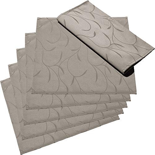Erwin Müller ServiettenRemscheid 6er-Pack Damast taupe Größe 40x40 cm