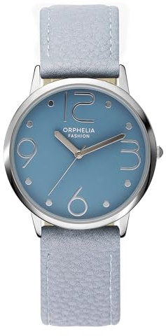 Orphelia Fashion Damen Analog Uhr Oblivious mit Leder Armband, Blau