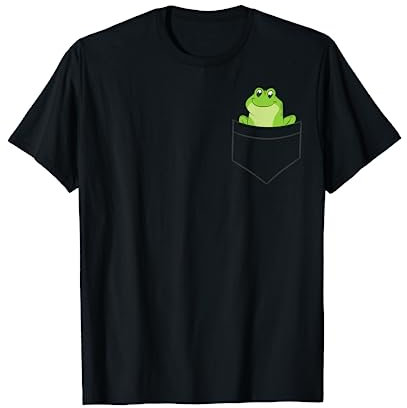 Frosch in der Tasche Kröte Süßer Taschen Frosch T-Shirt