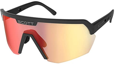 Scott Sport Shield Fahrrad Brille schwarz/Chrome rot