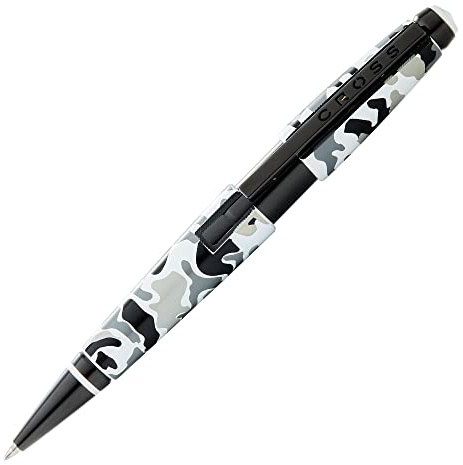 Cross Edge Camo Rollerball (Strichstärke M, Schreibfarbe: schwarz, nachfüllbar, inkl. Premium Geschenkbox) Schwarz/Weiß