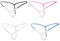 Kissa Micro String élastiques avec Perles Taille Unique Lingerie Femme Sexy (Blanc)