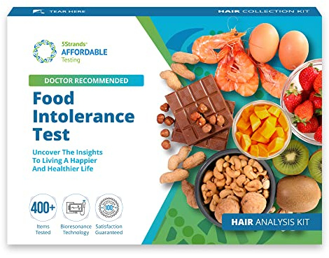 5Strands Food Intolerance Test, 400 Items Tested, Food Sensitivity At Home Test Kit, Accurate Hair Analysis, Holistic Health Results in 5-7 Days