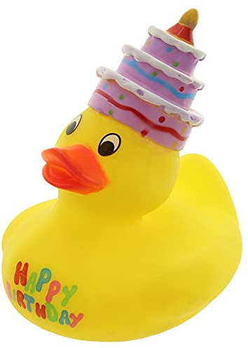MIK funshopping Badeente Quietscheente Badewannenspielzeug (Ente Happy Birthday 2)