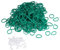 sourcing map Rubber Band Green Stretchable Rubber Elastic Band 0.5inch Dia with S-Clips for Home Office, Pack of 600