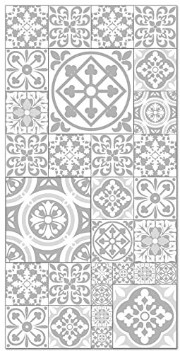 Panorama Alfombra Vinílica - Modelo Hidráulica Talavera Gris 80x200 cm - Varios tamaños - Decoración Hogar, Cocina, Salón