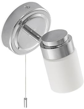 Lindby Wandleuchte, Wandlampe Bad Alimari (spritzwassergeschützt (Modern) in Chrom aus Metall (1 flammig G9) - Wandleuchten Spiegelleuchte Badezimmer Wandbeleuchtung Wohnzimmerleuchte