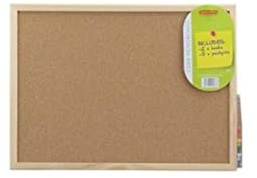 apollo THE HOUSEWARES BRAND Cork Memo Board, Small with Pine Wood Frame | Lightweight Bulletin Pin Notice for Office Home School Classroom, Vision-Board with Push Pins and Eyelet Hooks, 40x30x1.8cm