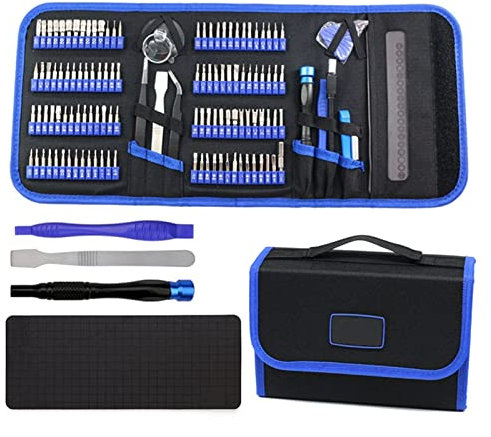 Samnuerly Precision Screwdriver 128 in 1 Magnetic Screwdriver Set Screw Bits Kits Multitools for Pc. Repair Hand Tool (Color : 128 In 1)