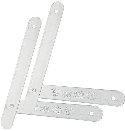 Angoily Aluminium Alloy Ladder Accessories Reinforced Ladder Tie Rods Heavy Duty Galvanized Steel Tie Rods 34cm White Pair Safety