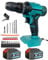 Cordless Drill Driver 21V, Cordless Hammer Drill with Batteries 3000mAh, 25+3 Torque, 42N.m Max Electric Drill, 26PCS Drill Bits, 2 Speed, LED Light for Home and Garden DIY Project