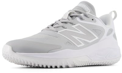 New Balance Women's Fresh Foam Velo V4 Turf-Trainer Softball Shoe, Rain Cloud/White, 7.5 M