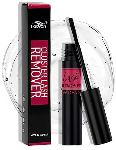 FADVAN Cluster Lashes Individual Eyelashes Remover with Brush, only Suitable for DIY Eyelash Extension, Non-irritating Smell Single Tube Eyelash Remover 5ml For Personal Use At Home