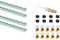 Starterset 4X Airlineschienen Slim eckig 1 Meter 8 Endkappen schwarz 10x Fittinge orange Airlineschienen Kleber