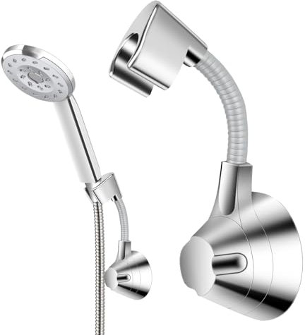 Universal Soporte Ducha con 2 Ganchos,Adecuado para Baño la Barra de Ducha