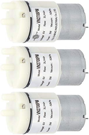 3 Stücke Mikro-Membranpumpe DC 6V Luftpumpen Mini Vakuum Wasser Luftmotor für Aquarium