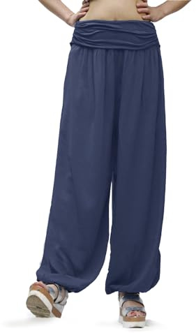 GLAMEXX24 Pantaloni Harem Donna, Larga Casual Pantaloni da Yoga con Tasche, Estivi Pantaloni Sportivi Leggeri per Jogging, Danza, Pilates