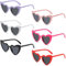 Retro Herz Sonnenbrille, Herzförmige Sonnenbrille, 6 Stück Sonnenbrillen Set Party, Vintage Herzform Brille, Hippie Brille Herz 90er, für Party, Hochzeit, Karneval, Halloween