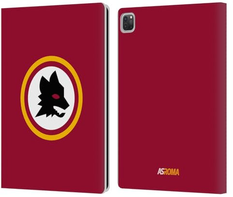 Head Case Designs Licenza Ufficiale AS Roma Wolf Circle Grafica Crest Custodia Portafoglio in Pelle Compatibile con Apple iPad PRO 13 M4 2024