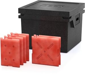QOOL Kühlbox eco+ L | 43L | Made in Germany | schwarz | Aus recyceltem Material | Hightech Kühlbox ohne Strom | Bis zu 10 Tagen autark | kühlen oder gefrieren | 10 Jahre Garantie (Box eco+ L | frozen)