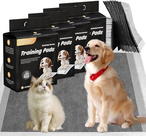 Nanipets® Trainingspad für Hunde Welpenunterlagen, Superabsorbierendes & Auslaufsichere Aktivkohle-Hunde-PIPI-Pads, 45 x 60 cm Extra Große Pet Pads, 200 Stück