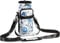 Nuovoware Sac pour Bouteille en Néoprène, 1000ml Porte-Bouteille Sac Fourre-Tout avec Bandoulière et Sangle à Main Ajustable, Accessoire Parfait pour Voyage Randonnée Camping, Blanc/Bleu
