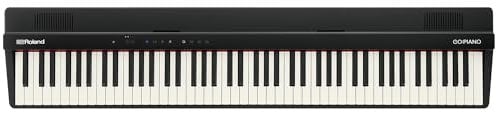 Roland GO:PIANO88 | Piano digital de 88 notas portátil y básico | Prestaciones prémium | Diseño ligero | Potentes funciones didácticas | Funcionamiento a pilas | Conexiones Bluetooth y MIDI