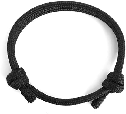 BLNC Braccialetto Paracord Nero, Braccialetto Surfer, Braccialetto di Corda, Braccialetto alla Caviglia da Uomo, Braccialetti Regolabili Fatti a Mano per Uomini e Donne