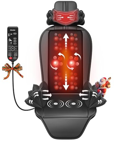comrelax Shiatsu Massage Cushion with Heat, Kneading Back Massager for Chair Helps Relieve Fatigue, Massage Chair Pad for Office Chair, Sofa, Recliner, Gift for Family/Mother's Day