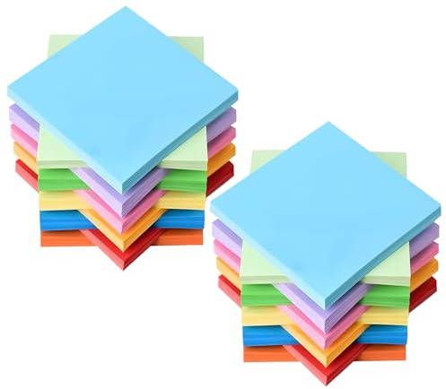 240 Blatt Origami Papier, Helle Farben Farbiges Origami Buntes Papier 10 x 10 cm Doppelseitiges farbiges Papierset Faltpapier Quadratisch für Erwachsene DIY (10 Farben)