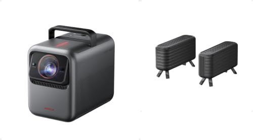 NEBULA X1 4K Triple Laser Projector Bundle with Wireless Satellite Speakers & Accessory Pack, 3500 ANSI Lumens, Dolby Vision & Audio, Smart AI, 300 Display, Portable Home & Outdoor Cinema Set