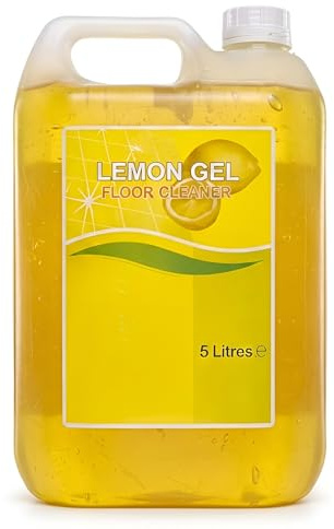 Lemon Gel Floor Cleaner 5L – Thick Multi-Surface Hard Floor Cleaning Liquid for Tiles, Vinyl & Sealed Floors, Fresh Citrus Scent, Commercial & Domestic Use