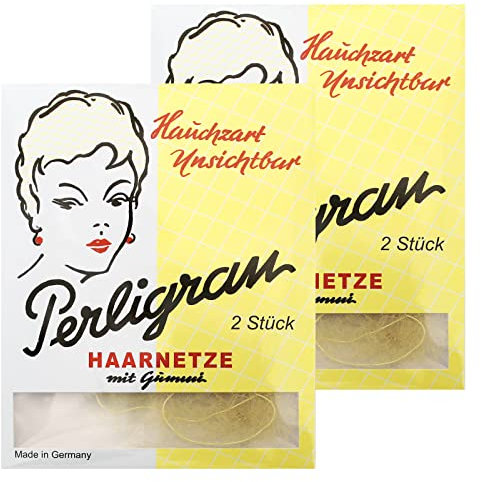 Haarnetz Perligran mit Gummi 2 x 2er Pack dunkelblond