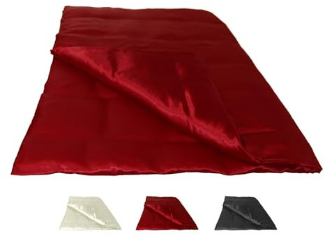 beties Glanz Satin Bettbezug ca. 135x200 cm Premium Bettwäsche schwere Qualität & edel, fein fließend aus deutschem Unternehmen (Karmin-rot)