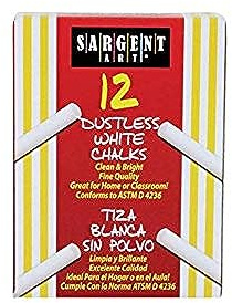 Sargent Art 66-2012 12-Count White Dustless Chalk
