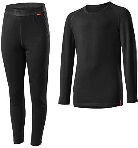 Löffler Kinder Set Lang Transtex Warm, schwarz, 116