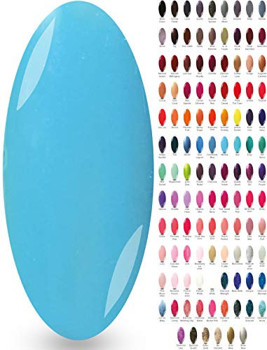 Baby Blue Gel UV Polish - (Marina) Bold Soft Pastel NYK1 Nailac Nail Professional Soak Off Summer Gel Polishes for All Shellac Curing Lamps