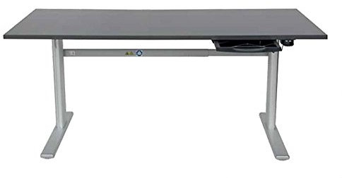 Dila GmbH Schreibtisch elektrisch höhenverstellbar in Anthrazit Ergonomisch B 160 cm x T 80 cm Bürotisch Arbeitstisch Büroschreibtisch