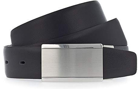 Vanzetti Herren Leder Gürtel Belt Ledergürtel bombiert schwarz 35 mm Herrengürtel (100 cm)