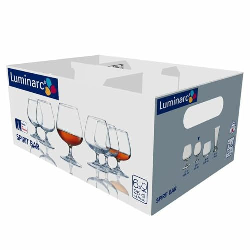 LUMINARC - LOT DE 6 VERRES A PIED 25 DEGUSTATION WORLD SPIRIT