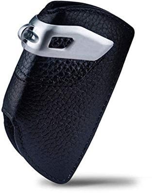 Happyit Car Genuine Leather Smart Key Cover Case Compatible with bmw BMW F10 F20 F30 NEW 1 2 3 4 5 6 7 Series X3 X4 320I 116I 118I 328I 530I Remote Control Accessories (Blade Black)