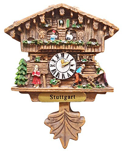 Kuckucksuhr Magnet Polyresin Kühlschrank Handmade Braun - Stuttgart
