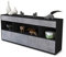 Stil.Zeit Sideboard Fabiana, Korpus anthrazit matt, Front Industrie-Design Beton (180x79x35cm) Push-to-Open Technik & Leichtlaufschienen