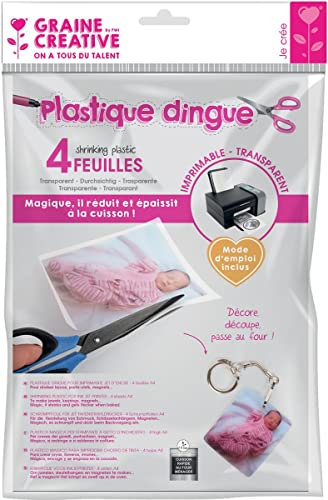 Graine Créative Plástico mágico para Impresora Chorro de Tinta - Transparente