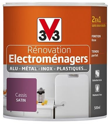 V33 Peinture Cassis Satin Electroménager 500mL
