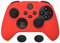 PlayVital Pure Series Funda de Silicona Antideslizante para Control Xbox Series X, Carcasa de Goma Protector Tacto Suave para Mando Xbox Series S con Negro Tapas de Joysticks - Rojo