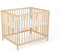 Laufgitter Baby Sarah, 75x95 cm in Natur | 3-fach höhenverstellbar, schadstoffrei aus massivem Buchenholz I Kinderlaufstall, Laufstall Baby mitwachsend, stabil | Modernes Babybett im zeitlosen Design