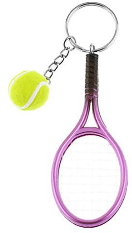 Zonster Kreative Metall Tennisschläger Nette Keychain Sport Mini Auto Anhänger Schlüsselanhänger Sportschlüsselkette Tennis Ball Keyring Geschenke