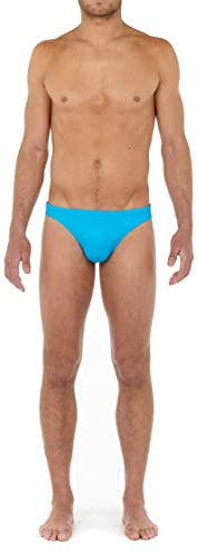 HOM Slip de Bain Micro Sea Life Swim Briefs, Turquoise, L Men's
